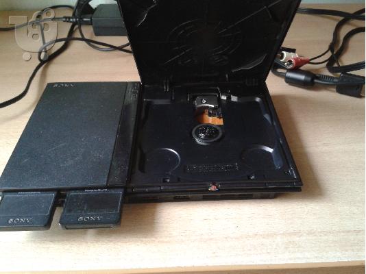πωλειται play station 2 slim μαυρο + ενα τηλεχειριστηριο